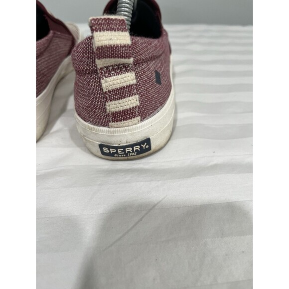 Sperry Top-Sider Crest Twin Stripe Slip On Shoes Sneakers Size 10. Red White - Picture 6 of 10